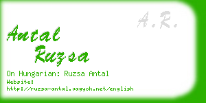 antal ruzsa business card